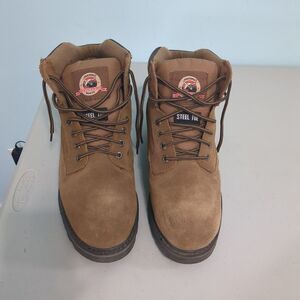 Brahma Mens Size 10 boots Wheat Bravo II Waterproof Leather steel toe